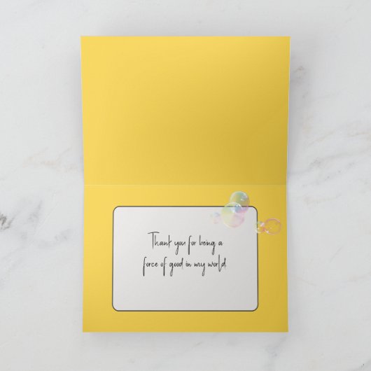 バブルバスにマウスをありがとう カード (内部)