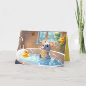 バブルバスにマウスをありがとう カード (正面)