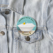 バブルバスの日、クローバスタブ、ゴムダッキー（アヒルちゃん） 缶バッジ (インサイチュ)