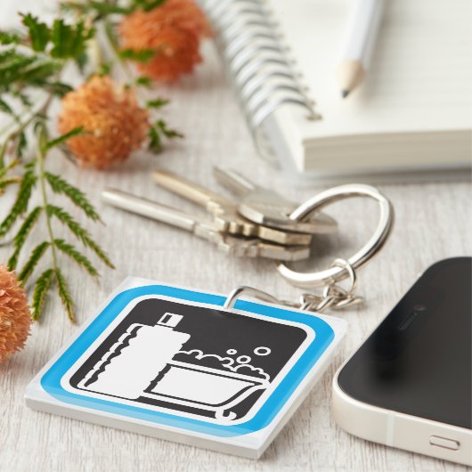 バブルバスアイコンのキーチェーン キーホルダー (正面右)