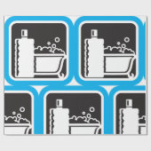 バブルバスアイコンラッピング紙 ラッピングペーパー (フラット)