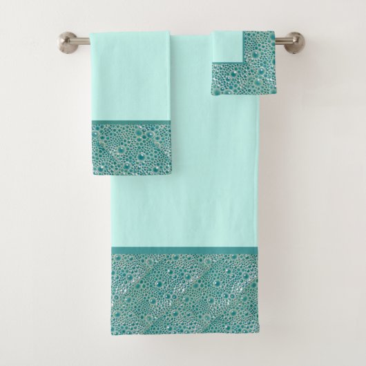 バブルバスタオルセット，ターコイズ バスタオルセット (インサイチュ)
