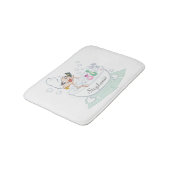 バブルバスタブに入る華やかな女パーソナライズされたの子 バスマット (アングル)
