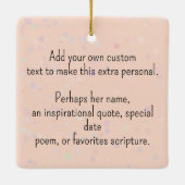 バブルバスバスタブ暗い肌ガールクローフット セラミックオーナメント (裏面)