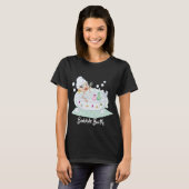 バブルバスブラックを楽しむ少女 Tシャツ (正面フル)