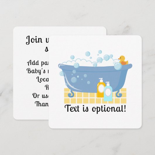 バブルバスhtub 招待状 (正面/裏面)