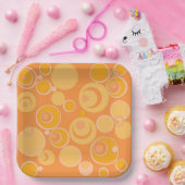 バブルバブルエースオールオレンジ ペーパープレート (パーティー)