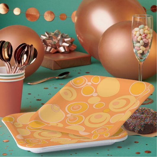 バブルバブルエースオールオレンジ ペーパープレート (複数)