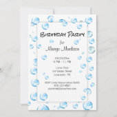 バブルバースデーパーティーの招待 招待状 (正面)