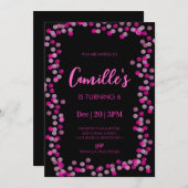 バブルバースデーパーティーの招待 招待状 (正面/裏面)