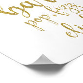 バブルバー ゴールド グリッター 8x10 ウェディング サイン (角)