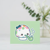 バブルパイプ点々のある付き可愛いポルカ ポストカード (スタンド正面)