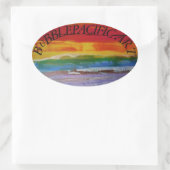 バブルパシフィックバンパーステッカー、ロゴ1DAY 楕円形シール (バッグ)