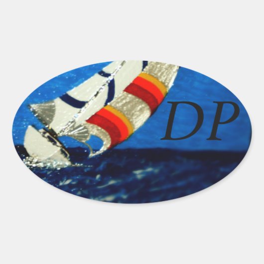 バブルパシフィックバンパーステッカー、20おもしろい 楕円形シール (正面)