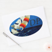 バブルパシフィックバンパーステッカー、20おもしろい 楕円形シール (封筒)