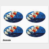 バブルパシフィックバンパーステッカー、20おもしろい 楕円形シール (シート)