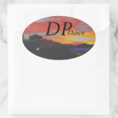 バブルパシフィックバンパーステッカー、DP夜明け 楕円形シール (バッグ)