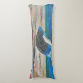 バブルパシフィック枕、グレイ鯨のブリーチング ボディピロー (正面縦)