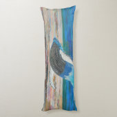 バブルパシフィック枕、グレイ鯨のブリーチング ボディピロー (裏面 (縦))