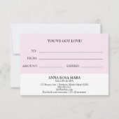 *~*バブルパステルトレンディー美しいギフトカード (裏面)