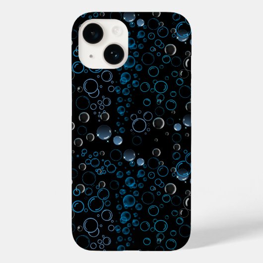 バブルパターン01黒BG Case-Mate iPhoneケース (裏面)