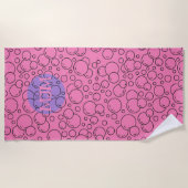 バブルパーソナライズされたブリスビーチタオル ビーチタオル (正面)