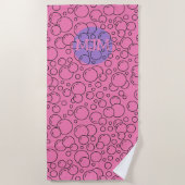 バブルパーソナライズされたブリスビーチタオル ビーチタオル (正面)