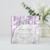 バブルパーティードレスホワイトキンセアニェラ招待状 招待状 (スタンド正面)