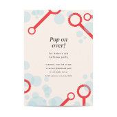 バブルパーティー誕生日招待状 招待状