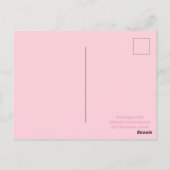 バブルピンクかわいらしと美味しい無地の色 ポストカード (裏面)