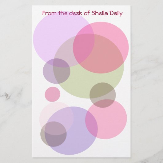 バブルピンパーソナライズされたク固定 便箋 (正面)