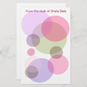 バブルピンパーソナライズされたク固定 便箋 (正面/裏面)