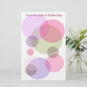 バブルピンパーソナライズされたク固定 便箋 (スタンド正面)