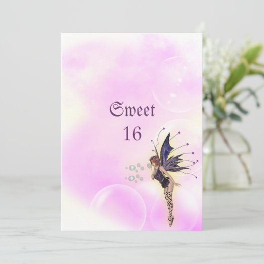 バブルフェアリーファンタジースウィート16誕生日 招待状 (スタンド正面)