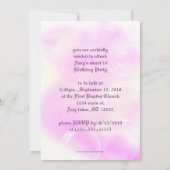 バブルフェアリーファンタジースウィート16誕生日 招待状 (裏面)