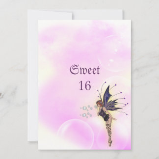 バブルフェアリーファンタジースウィート16誕生日 招待状