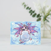 バブルフェアリー子猫ファンタジーキャットアートハガキ ポストカード (スタンド正面)