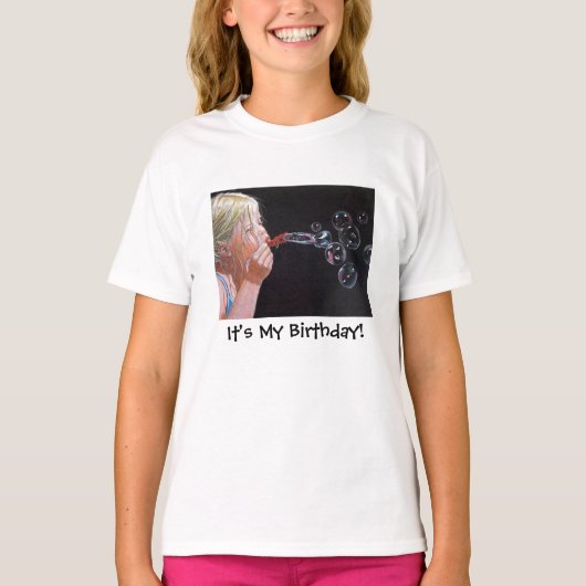 バブルブロワ私の誕生日だ！シャツ Tシャツ (正面)