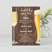 バブルブローズ&BBQウエスタンカップルズシャワー招待状 セーブザデート (スタンド正面)