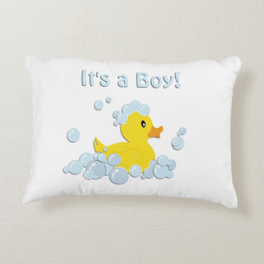 バブルベビーシャワーブルー アクセントクッション (裏面)