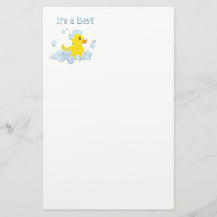 バブルベビーシャワーブルー 便箋