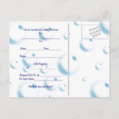 バブルベビーシャワー招待状 インビテーションポストカード (裏面)