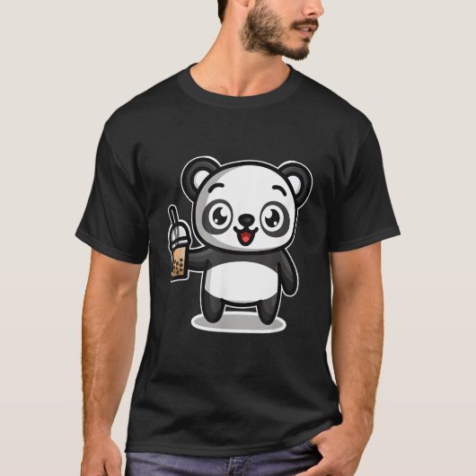 バブルボバティーかわいいパンダベア Tシャツ (正面)