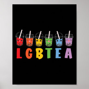 バブルボバティーLGBTea LGBTプライドレインボー ポスター