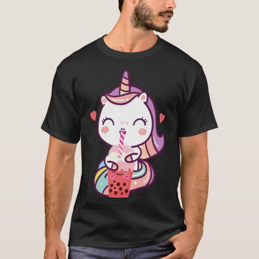 バブルボバ茶の漫画のユーモア Tシャツ (正面)