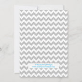 バブルボーイポップ・アートのベビーシャワーブルー&グリーン招待状 招待状 (裏面)