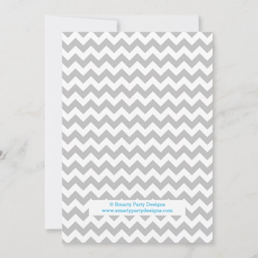 バブルボーイポップ・アートのベビーシャワーブルー&グリーン招待状 招待状 (裏面)