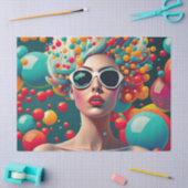 バブルポップ・アートのアートデコページティッシュペーパー 薄葉紙 (クラフト)
