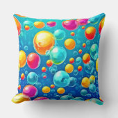 バブルポップ・アートの喜び クッション (正面)
