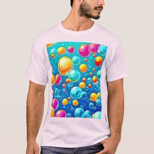 バブルポップ・アートの喜び Tシャツ (正面)